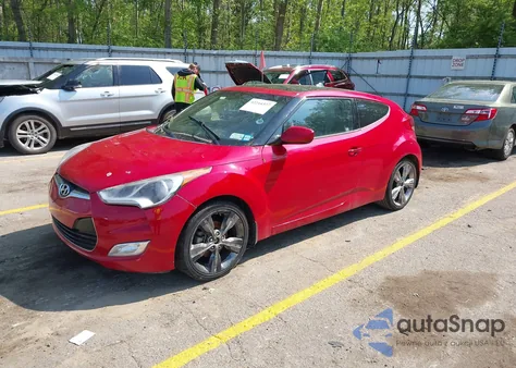 2016 Hyundai Veloster из США, поврежденный, VIN KMHTC6AD0GU286455